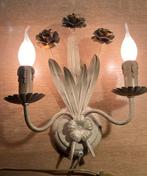 Wandlamp met roosjes, Ophalen of Verzenden, Gebruikt, Metaal, Romantisch