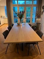 Eetkamer set: Eettafel eiken & 6 Bodilson stoelen, Ophalen, Gebruikt, Eikenhout, 200 cm of meer