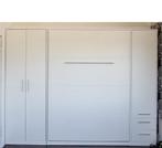 Complete witte Kastenwand 280 x 220 met Opklapbed 140 x 200, Ophalen, Overige materialen, Wit, Tweepersoons