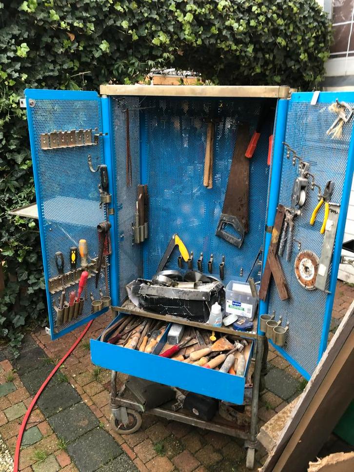 Gereedschapswagen, Doe-het-zelf en Verbouw, Gereedschapskisten, Gebruikt, Gevuld, Ophalen