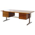 Groot XL vintage mid century directiebureau bureau jaren '60, Ophalen of Verzenden, Zo goed als nieuw, Bureau