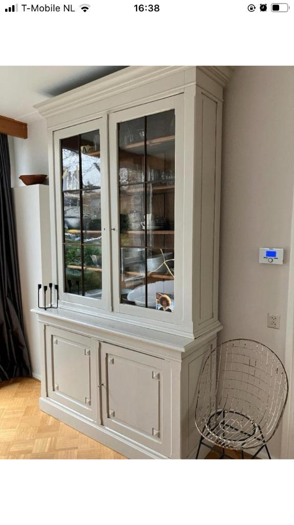 Brocante servieskast, Huis en Inrichting, Kasten | Buffetkasten, Gebruikt, 200 cm of meer, 150 tot 200 cm, 50 tot 75 cm, Met deur(en)