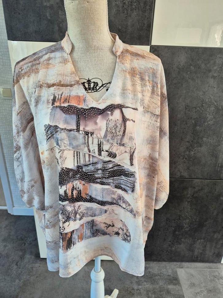 Missy Blouse Vlindermouwen - Universele Maat, Kleding | Dames, Blouses en Tunieken, Zo goed als nieuw, Ophalen of Verzenden