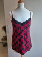 Rood geruite yessica top maat m, Maat 38/40 (M), Ophalen of Verzenden, Zonder mouw, Gedragen