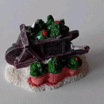 Kerstfiguur kruiwagen gevuld voor Kerstdorp beschikbaar voor biedingen