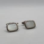 Vintage manchetknopen met parelmoer, Overige materialen, ., Ophalen of Verzenden, .