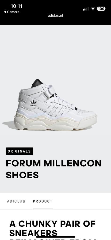 Adidas Forum Millencon Sneakers Wit Maat 38, Kleding | Dames, Schoenen, Gedragen, Sneakers of Gympen, Wit, Ophalen of Verzenden