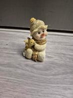 Schattig Sneeuwpop Beeldje met Vogel, Ophalen of Verzenden, Zo goed als nieuw