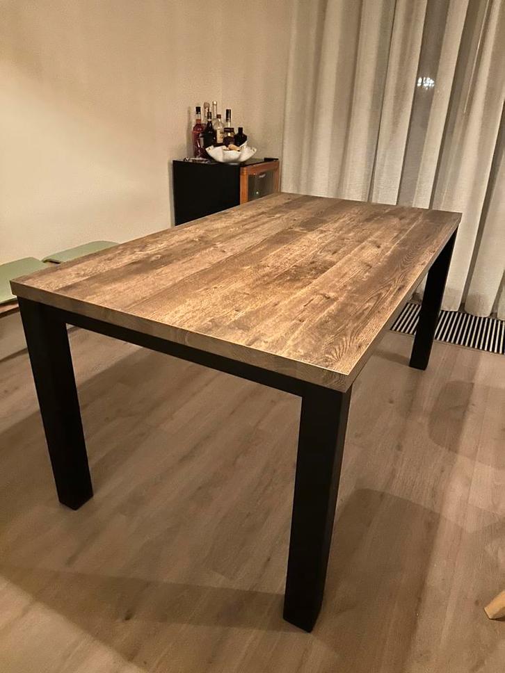 Eettafel 160 x 90, Huis en Inrichting, Tafels | Eettafels, Zo goed als nieuw, 50 tot 100 cm, 150 tot 200 cm, Rechthoekig, Kunststof
