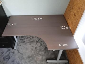 ikea 18222 hoekbureau galant 160x120x80cm grijs