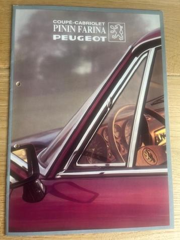 Peugeot Coupe-Cabriolet Pininfarina autofolder 1982 brochure beschikbaar voor biedingen