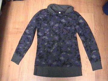 ESPRIT mooie grijs / paars / zwart gebloemde trui 140 / 146 beschikbaar voor biedingen