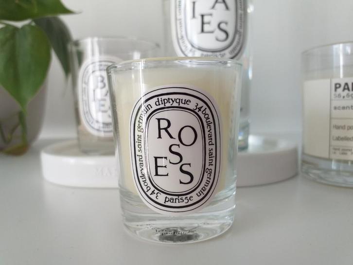 Originele Diptyque small candle Roses nu 14,99 euro *niche*, Huis en Inrichting, Woonaccessoires | Kandelaars en Kaarsen, Nieuw