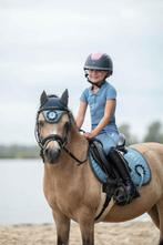 Shet / pony sjabrak met rozet HKM Nele lichtblauw, HKM, Dekje, HKM, HKM