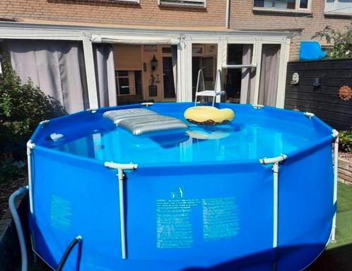 zwembad 366 cm 122 cm hoog, Tuin en Terras, Zwembaden, Gebruikt, 120 cm of meer, 200 tot 400 cm, 300 cm of meer, Rond, Ophalen