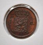 Prachtige 1 Cent 1863 met Unieke ('3') Klop - Willem III, Ophalen of Verzenden, Koning Willem III, 1 cent, Losse munt