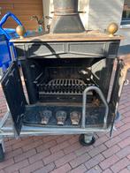 Double Star Kachel - Binnen/Buiten Haard, Ophalen, Gebruikt, Vrijstaande haard, Houthaard