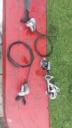 shifter + derailleur 3 en 9 versnellingen shimano deore LX, Ophalen of Verzenden, Gebruikt