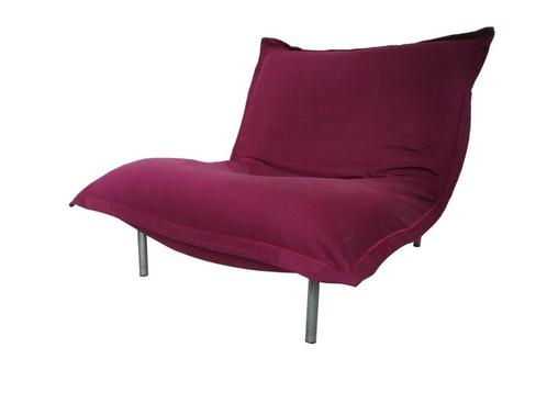 Schitterende Cinna Calin fauteuil design Pascal Mourgue, Huis en Inrichting, Fauteuils, Gebruikt, Leer, Metaal, 50 tot 75 cm, Minder dan 75 cm