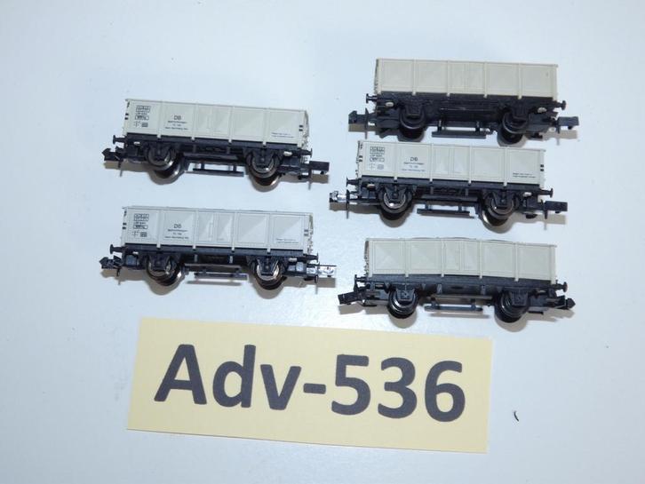Adv-536 N Spoor Klapdekselwagons 5902 Arnhold, Hobby en Vrije tijd, Modeltreinen | N-Spoor, Gebruikt, Wagon, Gelijkstroom, Arnold