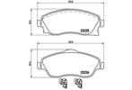 remblokken voor een Opel BREMBO P 59 036, Verzenden, Opel, Nieuw, 2356jh