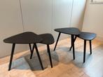Set van 4 Zwarte Bijzettafels, Ophalen, Gebruikt, 55 tot 75 cm, Overige vormen
