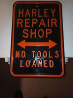 Zwaar Metalen Harley Bord - Harley Repair Shop, Ophalen of Verzenden