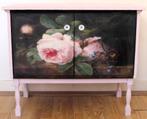 Een roze brocante kastje met rozen, dressoir, tv kast, Ophalen of Verzenden, Zo goed als nieuw, 25 tot 50 cm, 150 tot 200 cm