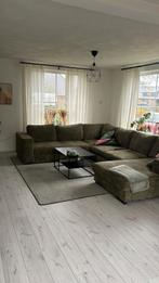 Grote groene hoekbank, Huis en Inrichting, Ophalen, 100 tot 125 cm, Hoekbank, 300 cm of meer