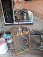 Antieke Glas in Lood Hanglamp, Ophalen