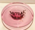 Leerdam. Unica. Glazenschaal. M.Bartko. 2006. Het Dak. Roze., Ophalen