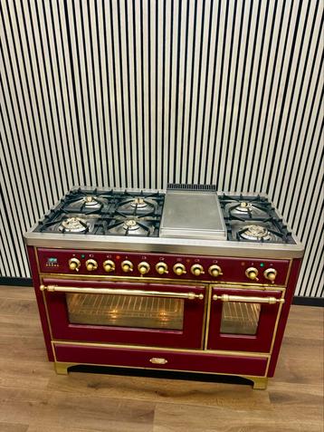 Luxe Boretti Majestic Fornuis Bordeaux rood 120x70 cm beschikbaar voor biedingen