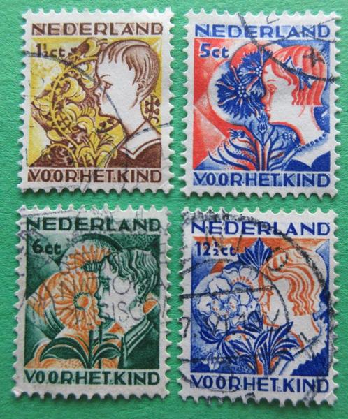 Nederland 1 NVPH 248 - 251 Kinderzegels 1932 gestempeld, Postzegels en Munten, Postzegels | Nederland, Gestempeld, T/m 1940, Verzenden