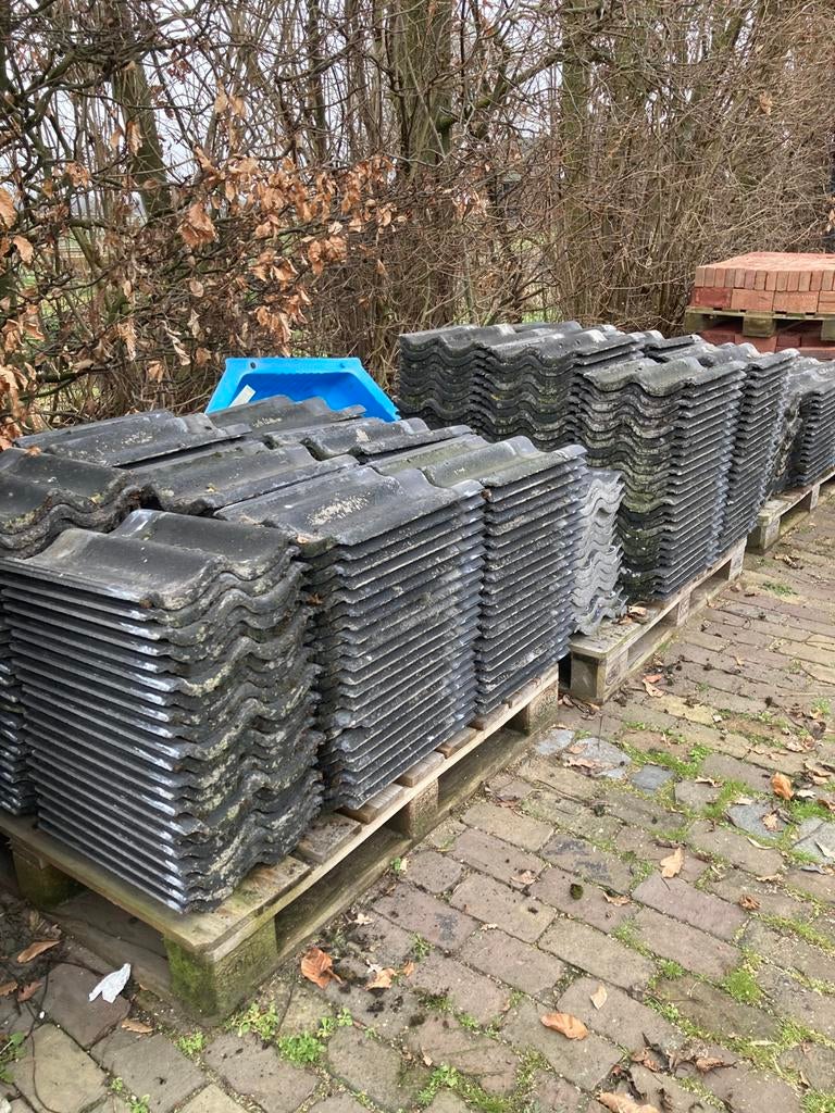 beton dakpannen, Ophalen, Steen of Klei, 15 m² of meer, Dakpannen