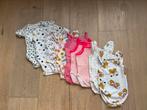 9 rompers maat 50-56 korte mouw/mouwloos, Ophalen of Verzenden, Gebruikt, Meisje, Nacht- of Onderkleding