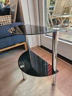 47cmH zwart/ zilver, Huis en Inrichting, Tafels | Bijzettafels, Minder dan 55 cm, Metaal of Aluminium, Nieuw, Ophalen of Verzenden