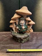Kabouter met paddenstoelen keramiek, Verzamelen, Ophalen of Verzenden, Zo goed als nieuw, Fantasy