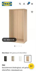 2 x Pax Basiselement Kledingkast 75x58x201 cm, Huis en Inrichting, Kasten | Kledingkasten, Ophalen, 200 cm of meer, Eikenhout