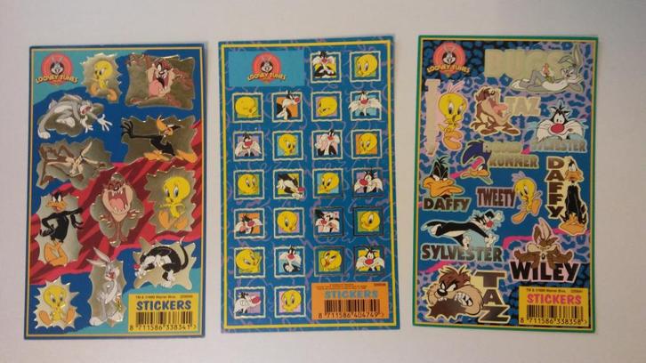 Looney Tunes Daffy Bugs Bunny stickers stickervellen Tweety, Verzamelen, Stickers, Zo goed als nieuw, Ophalen of Verzenden