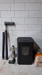 Nette complete pelletkachel set julia next black., Huis en Inrichting, Kachels, Ophalen, Hout, Pelletkachel