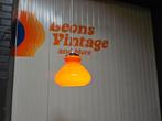 Vintage hanglamp glas oranje, Huis en Inrichting, Lampen | Hanglampen, Gebruikt, Vintage, Ophalen of Verzenden, Glas
