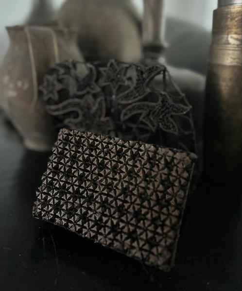 Set koperen was batik stempels india oosters bohemian, Antiek en Kunst, Curiosa en Brocante, Ophalen of Verzenden