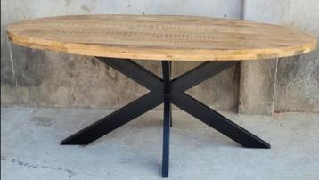  Nieuw! Ovale Mango Tafel – Denver 160x90 cm  beschikbaar voor biedingen
