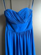 Blauwe strapless feestjurk maat 36, Blauw, Ophalen of Verzenden, Zo goed als nieuw, Maat 36 (S)