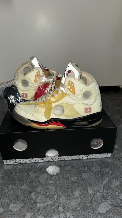 Jordan 5 Off-white sail Maat 42,5, Kleding | Heren, Schoenen, Zo goed als nieuw, Sneakers of Gympen, Overige kleuren, Ophalen of Verzenden