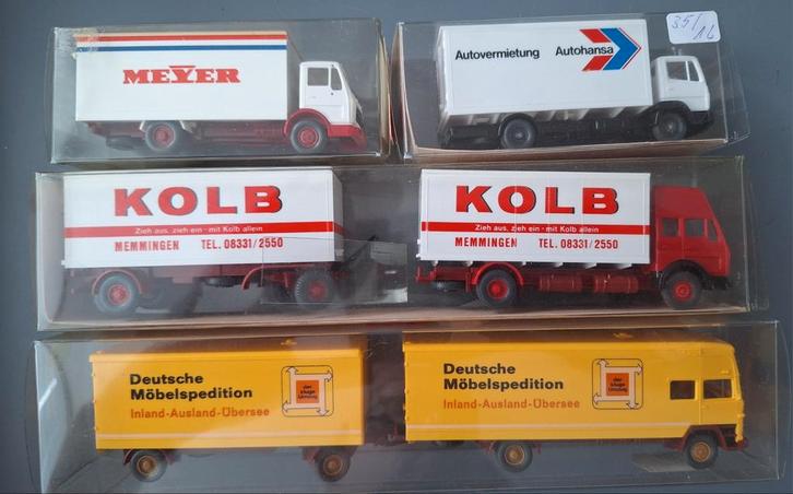 4x Model Trucks 1:87 - Diverse Bedrijven, Hobby en Vrije tijd, Modelauto's | 1:87, Gebruikt, Overige merken, Ophalen of Verzenden
