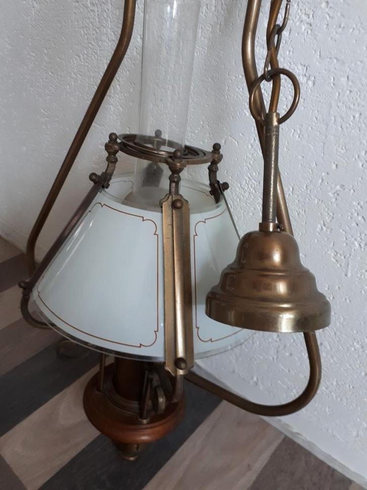 Trawler hanglamp met glazen kap, Antiek en Kunst, Antiek | Lampen, Ophalen
