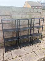 Opbergrekken gangkast schuur zwart, Huis en Inrichting, Kasten | Stellingkasten, Ophalen, Gebruikt