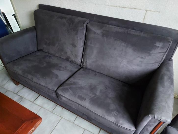 Stoffen Bank incl 2 bijpassende fauteuils, Huis en Inrichting, Banken | Bankstellen, Gebruikt, Tweepersoons, 150 tot 200 cm, 75 tot 100 cm