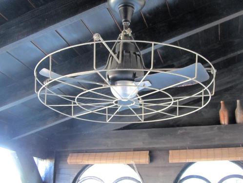grote oude vintage unieke plafond ventilator 80 cm uit 1960, Witgoed en Apparatuur, Ventilatoren, Gebruikt, Plafondventilator